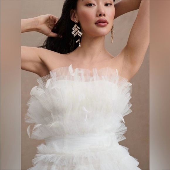 MacDuggal Ruffle & Feather Dress #20530 MRSP $798 - Picture 4 of 14